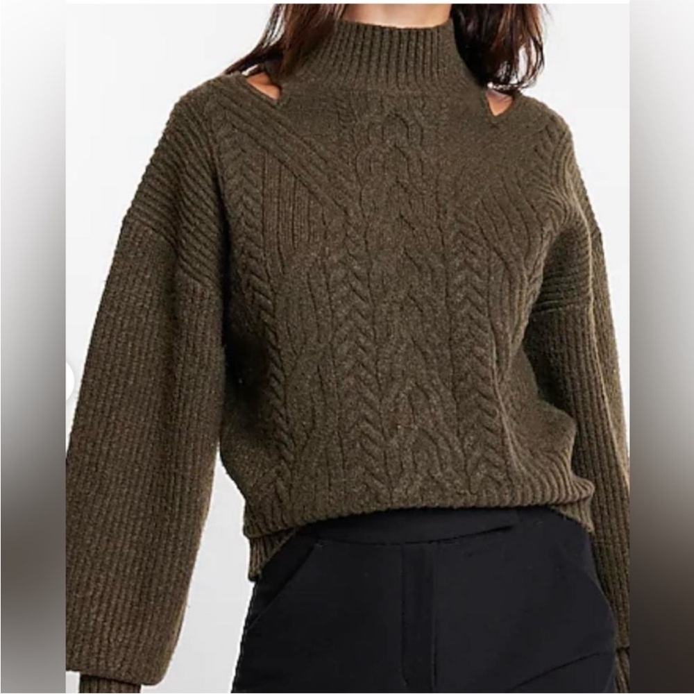 Chunky Knit Olive Sweater
